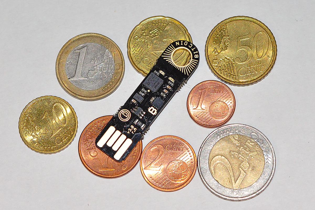 OpenDime v3 compared with EU coins