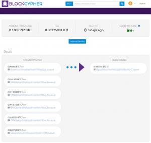 Bitcoin Transaction with Multiple Inputs