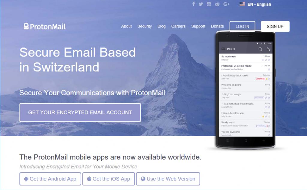 ProtonMail: Secure Email based in Switzerland